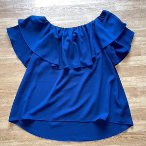 Navy Blue off the shoulder blouse